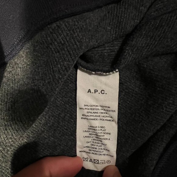 APC Navy Chest Zipper Sweater - Picture 4 of 4